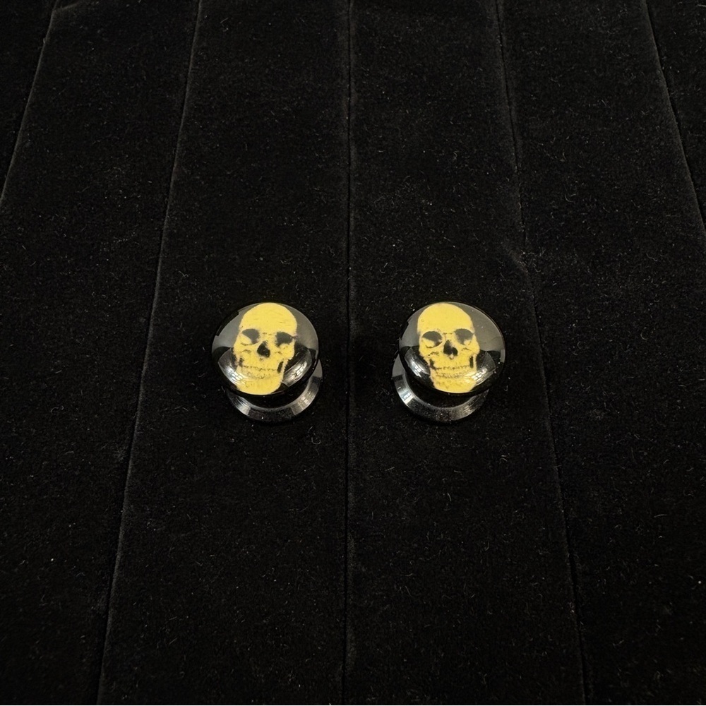 New Skull Design Unisex Ear Gauges | Alternative Body Jewelry NWT
